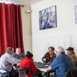 Curry Senior Center clients and staff, San Francisco, CA, January 28, 2025. (© Photo by Erin Lubin)